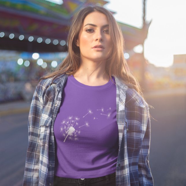 Camiseta Windflower Tee Dandelion Design para Mulheres (Criador carregado)