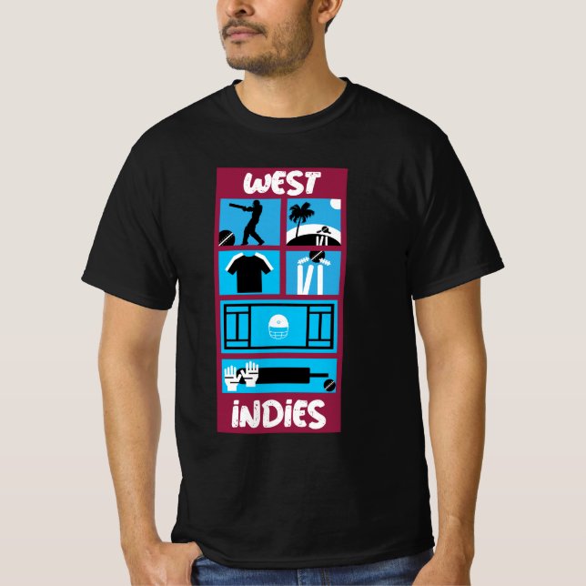 Camiseta Windies Cricket | Índias Ocidentais | Estação | CA (Frente)