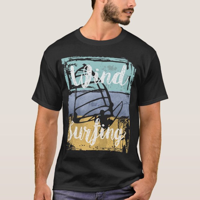 Camiseta Windsurfing Vintage Retro Windsurf (Frente)