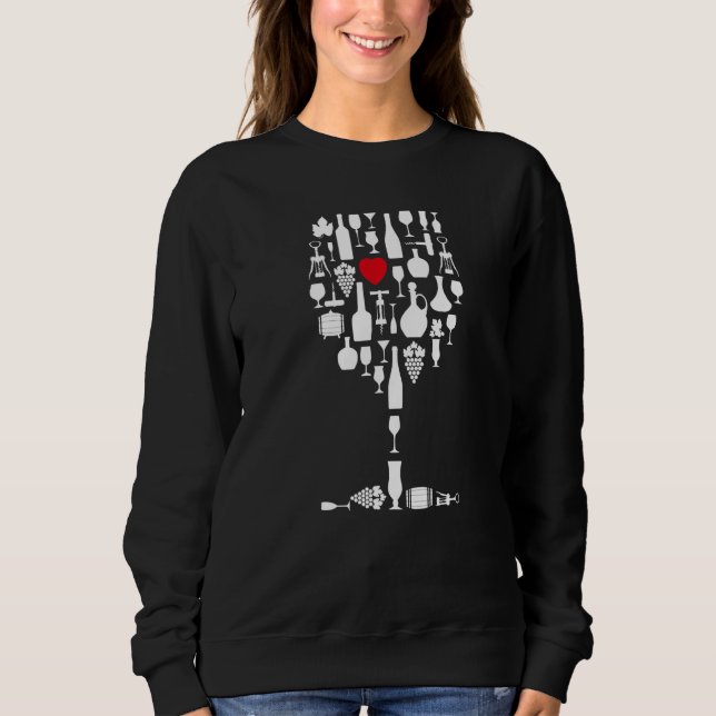 Camiseta Wine Glass Heart Wine     1 (Frente)