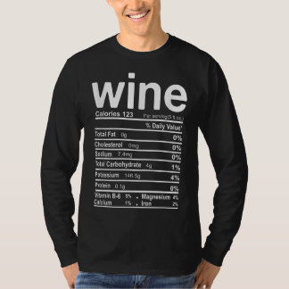 Camiseta wine nutrition facts  thanksgiving christmas food
