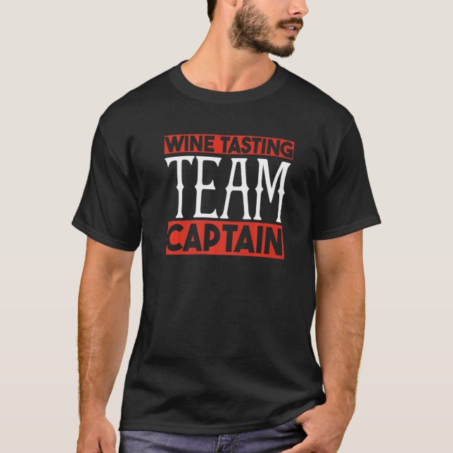 Camiseta Wine Tasting Team Captain Red White Wine (Frente)