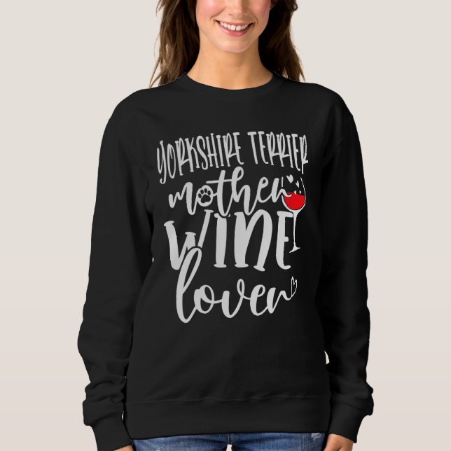 Camiseta Wine  Yorkshire Terrier Mother (Frente)