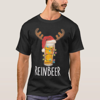 Camiseta Winedeer Reinbeer Santa Hat Reindeer Couple Xmas M