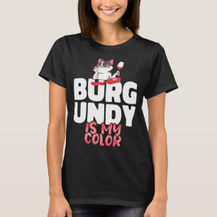 Camiseta Winemaker Vintner Wine Burgundy é minha cor Beba