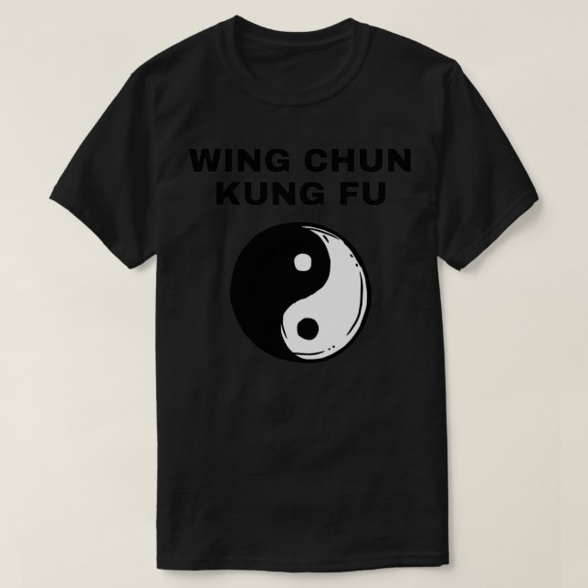 Camiseta Wing Chung Kung Fu Yin Yang Design para Wing Chun  (Frente do Design)