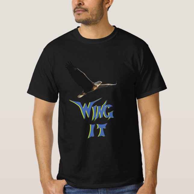 Camiseta Wing It Black T Shirt (Frente)