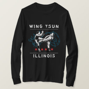 Camiseta Wing Tsun Illinois - Linha Horizontal