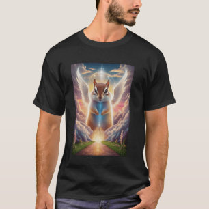Camiseta Winged Chipmunk Fantasy Art Com Backdro Celestial