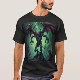 Camiseta Winged Demon in Apocalyptic Ruins
