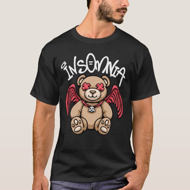 Camiseta Winged Teddy Bear streetwear (Frente)