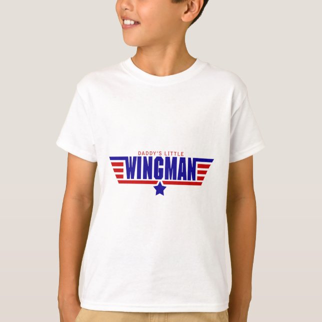 Camiseta Wingman pequeno de Daddys (Frente)