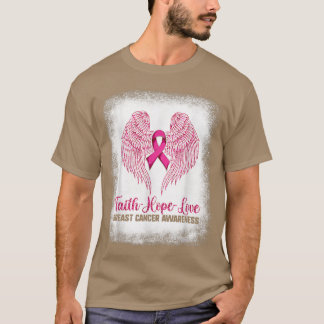 Camiseta Wings Pink Ribbon Tee, Faith Hope Love Bree