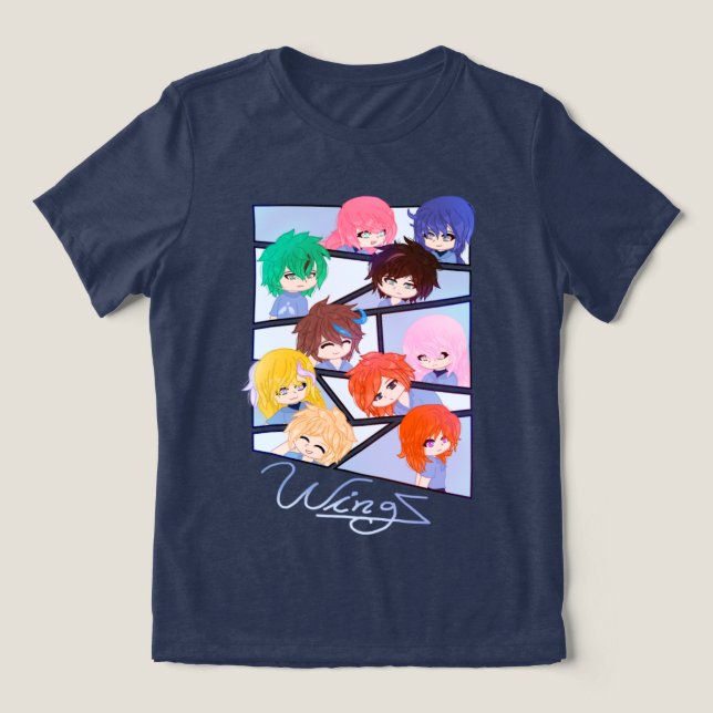 Camiseta Wingz Múltiplos Personagens (Design frontal)
