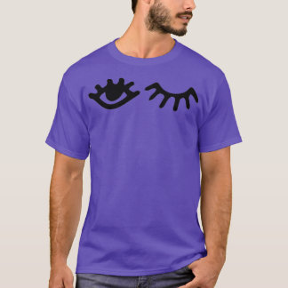 Camiseta winking eyes wink eyes black and white 1