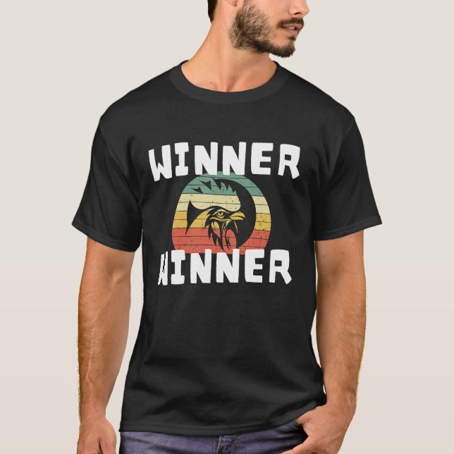 Camiseta Winner Chicken 21 Lucky Casino Gambling Blackjack (Frente)