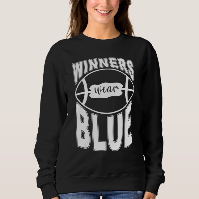 Camiseta Winners Wear Blue High School Football Game Team (Frente)