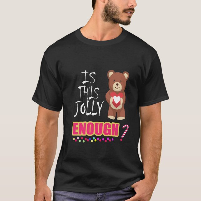 Camiseta Winnie O Pooh É Um Teatro De Natal Jolly O Suficie (Frente)
