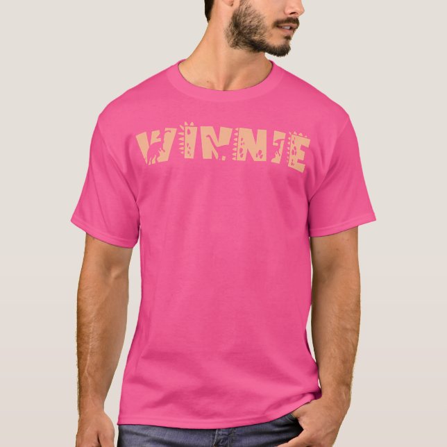 Camiseta Winnie Personalized Boys Dinossaur T Rex Personali (Frente)