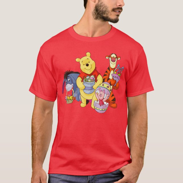 Camiseta Winniehe Pooh Easter Characters retro (Frente)