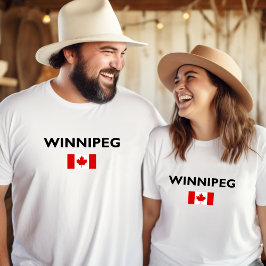 Camiseta Winnipeg Canadá Bandeira Canadense Cor-Clara