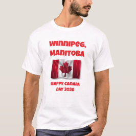Camiseta Winnipeg Feliz Dia do Canadá