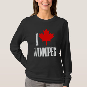 Camiseta Winnipeg Manitoba Canadá Folha de Bordo Bandeira C