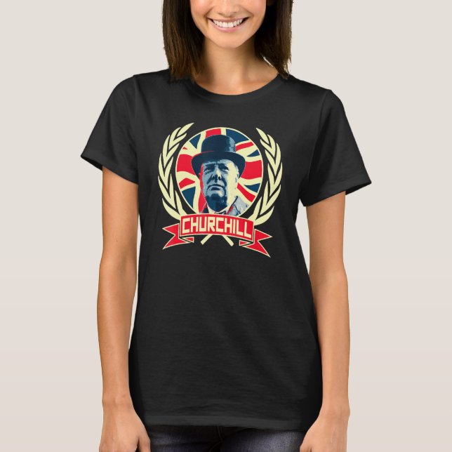 Camiseta Winston Churchill British Flag Pride (Frente)