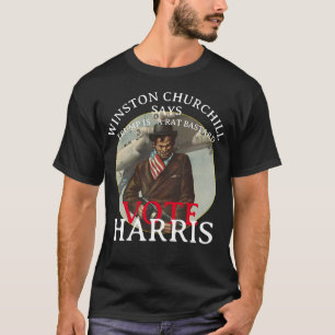 CAMISETA WINSTON CHURCHILL DIZ VOTE DEMOCRATA