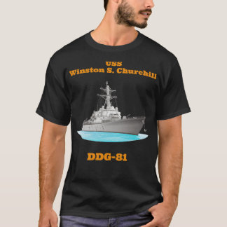 Camiseta Winston S Churchill DDG81 Navio Destroyer