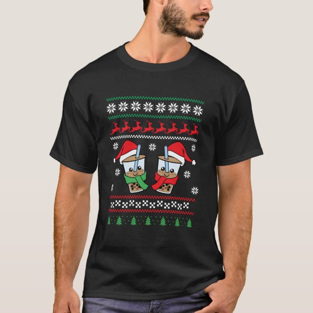 Camiseta Winter Bubble Boba Tea Ugly (Frente)