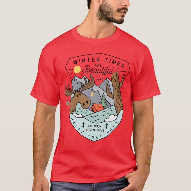 Camiseta Winter Camping Winterimes are Beautiful (Frente)