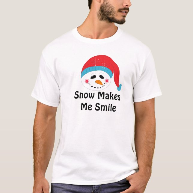 Camiseta Winter Cheer Snowman Smile (Frente)