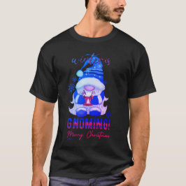 Camiseta WINTER ESTÁ A PASSAR Gnomo de natal engraçado