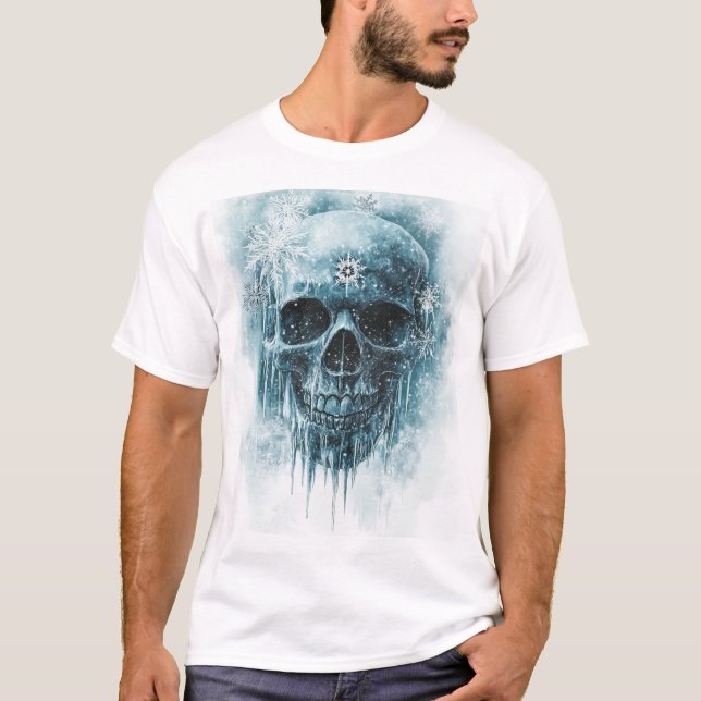 Camiseta Winter Frost Skull (Frente)