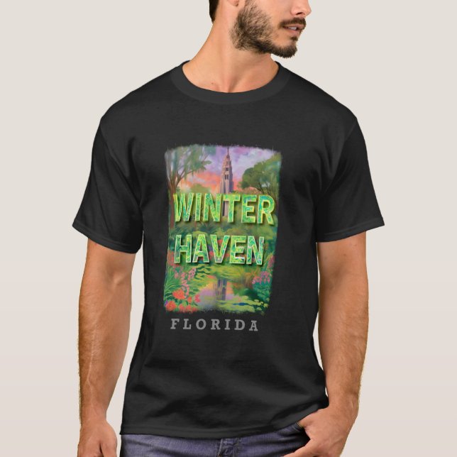 Camiseta Winter Haven Florida FL Jardim Tranquilidade SD898 (Frente)
