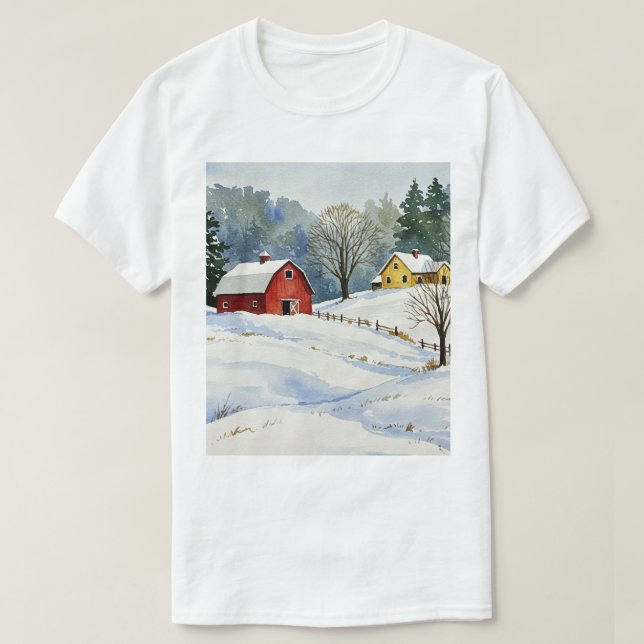 Camiseta Winter landscape (Frente do Design)