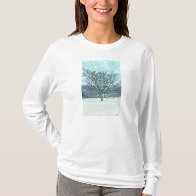 Camiseta Winter Mimosa Painterly Hoodie (Frente)