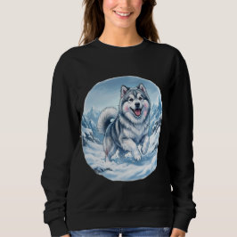 Camiseta Winter Mountain Dog Chest Print