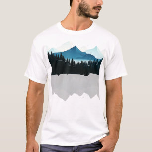 Camiseta Winter Mountain Relaxing Country View Camping Hiki