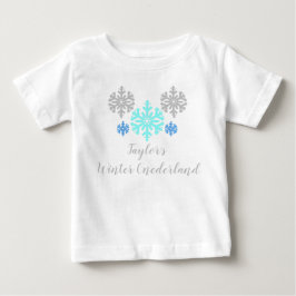 Camiseta Winter Onederland primeiro aniversario Baby T Shir