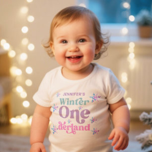 Camiseta Winter Onederland Snowflakes Girl Snow Birday