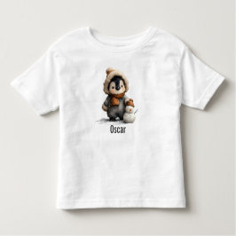 Camiseta Winter Penguin with Snowman Design