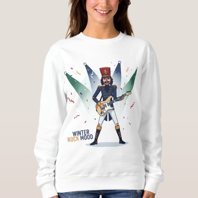 Camiseta Winter Rock Mood – Nutcracker Guitarist (Frente)