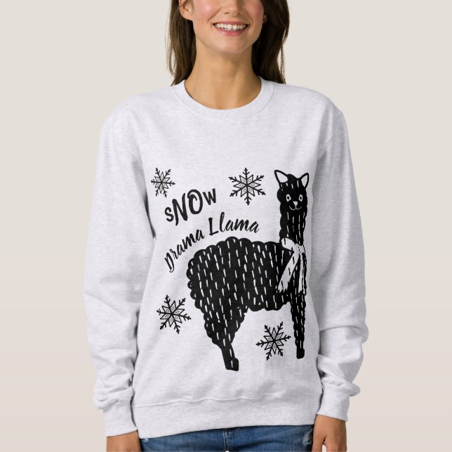 Camiseta Winter Snow Drama Llama (Frente)