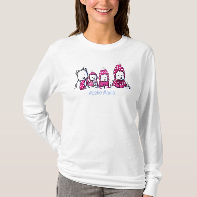 Camiseta Winter Westie Mama (Frente)
