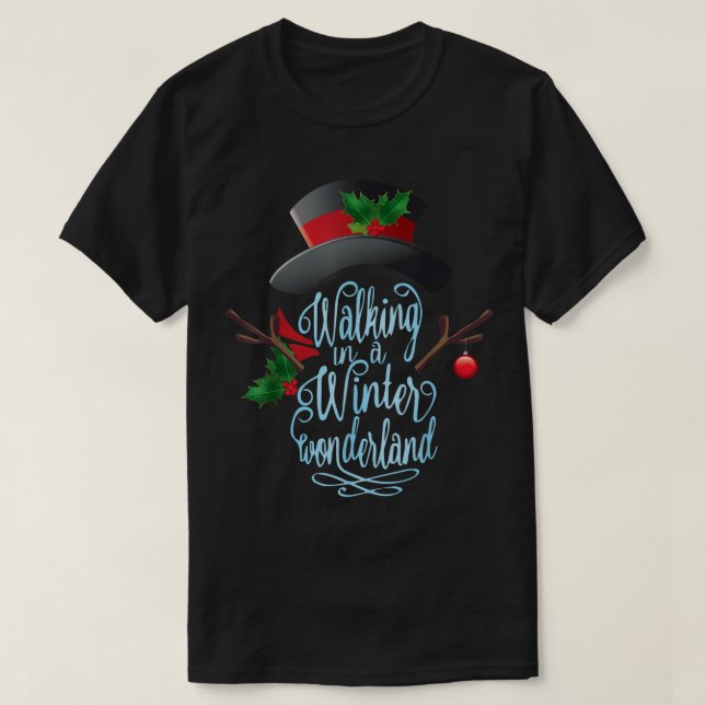 Camiseta Winter Wonderland Holiday Art (Frente do Design)
