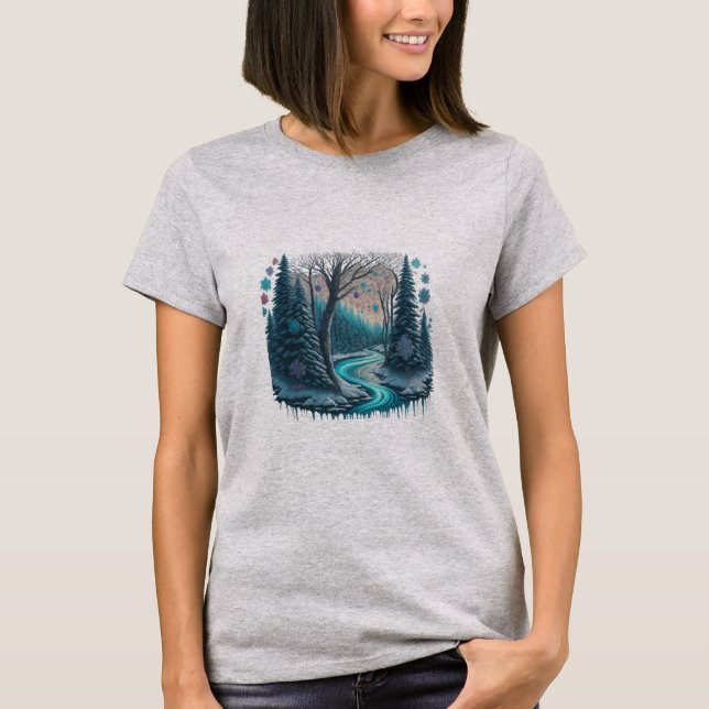 Camiseta Winter Wonderland Scenery (Frente)