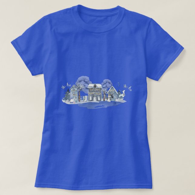 Camiseta Winter Wonderland Village (Frente do Design)