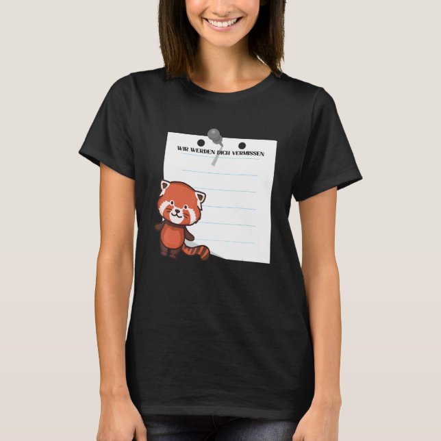 Camiseta Wir Werden Dich Vermissen Farewell with Signature  (Frente)